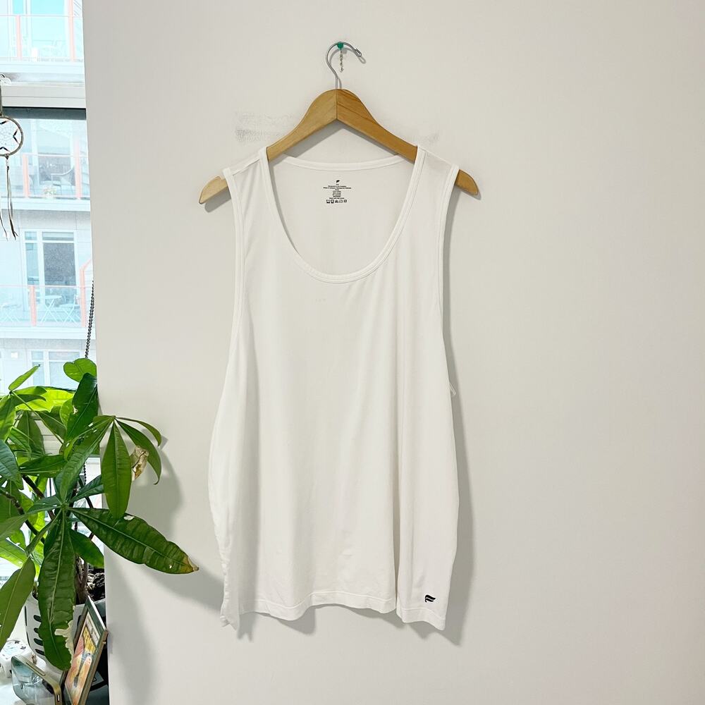 Fabletics Men's White Relaxed Fit Muscle Tank Size XXL